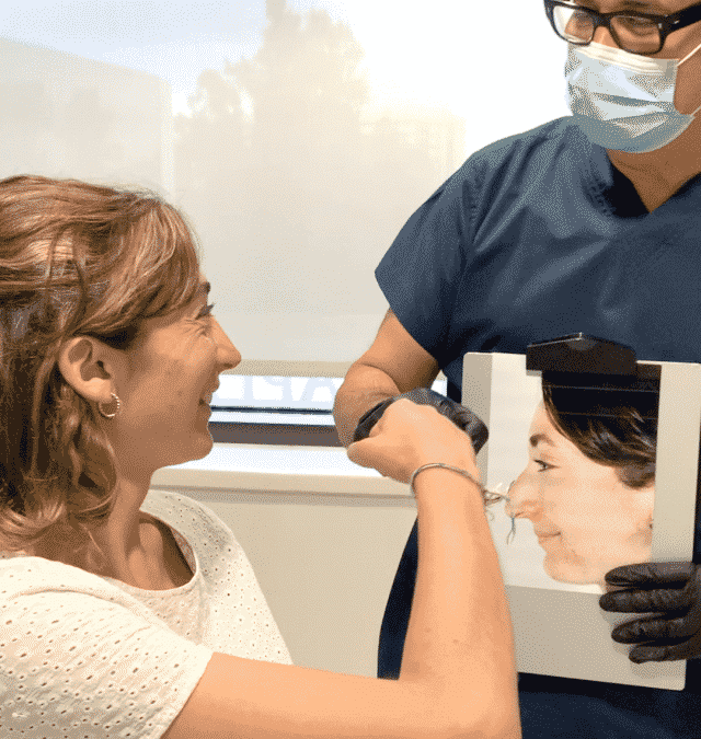 ANTES y DESPUES Rinoplastia Aitana